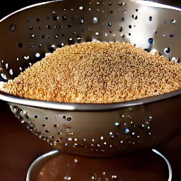quinoa that has been rinsed and drained.