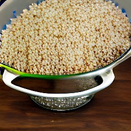 the quinoa rinsed and clean.