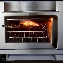 the oven set to 750°f.