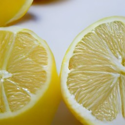 two lemon halves.