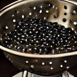black beans that are rinsed and drained.
