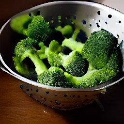 the broccoli is drained.