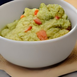 a bowl of guacamole.