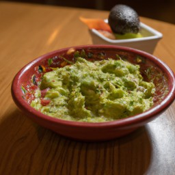 

Guacamole is a delicious vegan, gluten-free, egg-free, nut-free, soy-free and lactose free Mexican side dish or appetizer made with avocados, plum tomatoes and onions.