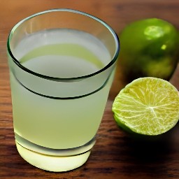 the lime juice squeezed out of the lime.