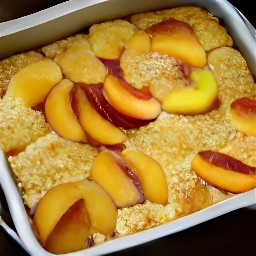 a peach cobbler.