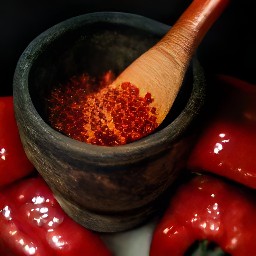a paste made from roasted red bell peppers.
