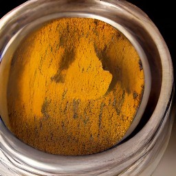 the curry powder is transferred to a container and covered with a lid.