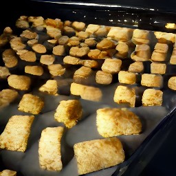 the bread roasted in the oven for 20 minutes.