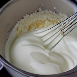 a parmesan yogurt mixture.