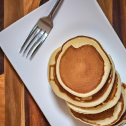 

Fluffy, nut-free pancakes made with all purpose flour and soymilk are a delicious breakfast or brunch treat that kids will love!