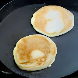 two pancakes.