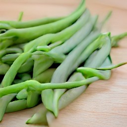 the green beans are trimmed.