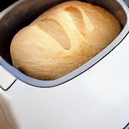 the bread machine will produce crusty bread after combining 1 cup of water, active dry yeast, shortening, granulated sugar, salt, and all-purpose flour for 3 hours.