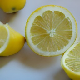 the lemons are cut in half.