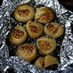 peeled roasted garlic.