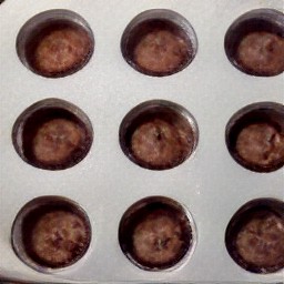 the batter will fill the muffin tin 2/3 of the way.