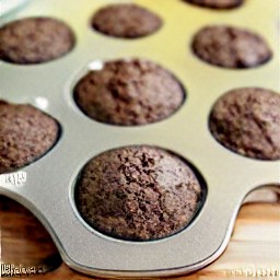 the muffins baked in the oven for 25 minutes.