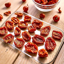 

Oven-dried tomatoes are a delicious European and Italian vegetarian snack made with cherry tomatoes, which is vegan, gluten-free, eggs-free, nuts-free and lactose free.