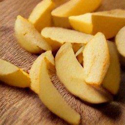 the potatoes are cut into wedges.