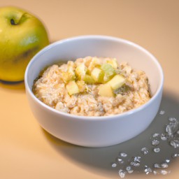 

Delicious and nutritious, Apple Oatmeal is a nuts-free, gluten-free, eggs-free and soy-free snack or breakfast option made with apples, apple juice, rolled oats and whole milk.