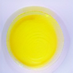 a bowl of beaten eggs.