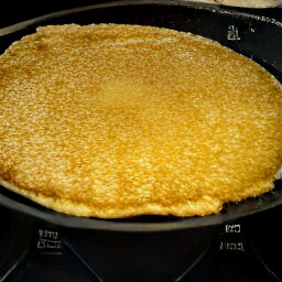 a cooked pancake.