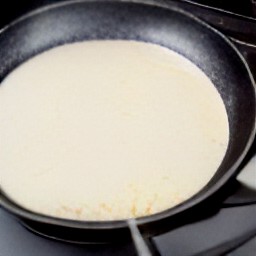 a semi-cooked pancake.