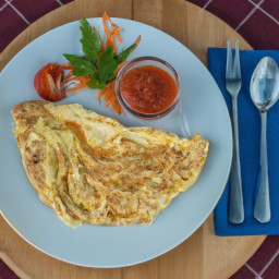 

Mouthwatering cheese omelet made with mascarpone, eggs and parmesan is gluten-free, nut-free and soy-free - perfect for breakfast or brunch!