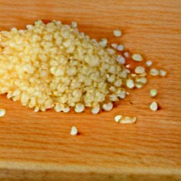 garlic that is peeled and minced, then chives that are chopped.