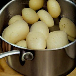 boiled potatoes.