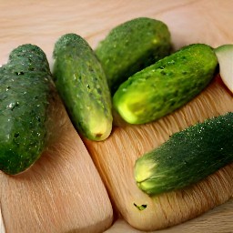 cucumbers that are scrubbed clean with a hard brush.