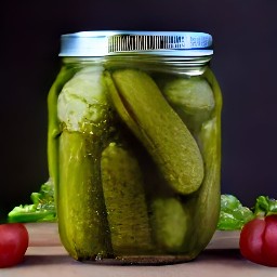 the jars of pickles are removed from the boiling water.