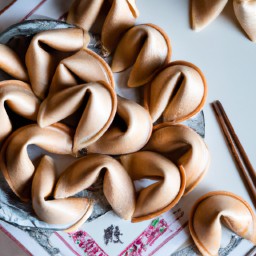 

Fortune cookies are a delicious Japanese dessert made with eggs, granulated sugar, all purpose flour and cooking spray. They're the perfect combination of baking and cake & cookies.
