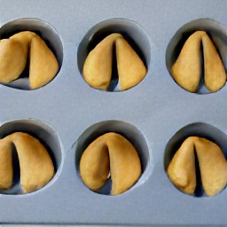 the fortune cookies set aside to cool for 15 minutes.