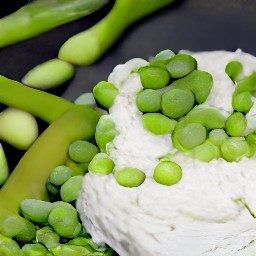 a creamy sauce with vegetables.