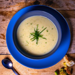 

Creamless cauliflower leek soup is a nutritious, gluten-free and allergen-friendly meal of vegetables, garlic, oatmeal and broth - perfect for lunch or dinner.