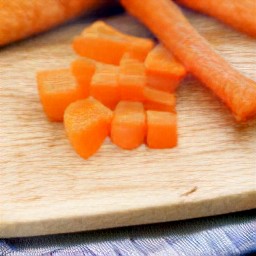 chopped carrots.
