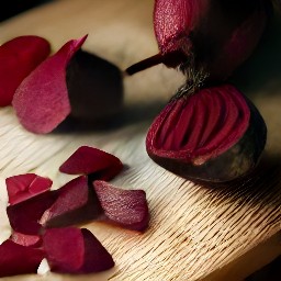 the beets and tomatoes are cut into small chunks.