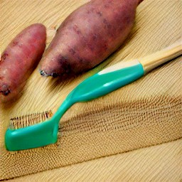 clean sweet potatoes.