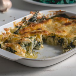 

A delicious, nut-free, egg-free and soy-free French gratins of spinach, yellow onions, all purpose flour, whipping cream and whole milk finished with parmesan cheese and gruyere.