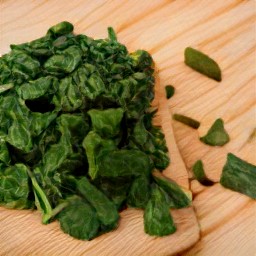 the spinach chopped into small pieces.