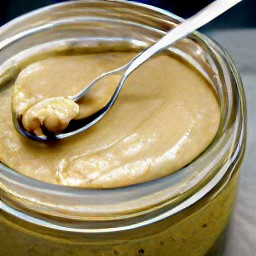 a peanut butter, olive oil, sesame oil, and hot sauce puree.