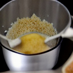 a puree of rice vinegar, soy sauce, brown sugar, grated ginger, and crushed garlic.
