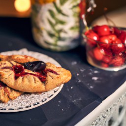 

Cherry Hamentashen is a European baking delight made with margarine, sugar, eggs, cherry pie filling and all-purpose flour. It's nuts-free and soy-free - perfect for snacks or desserts!