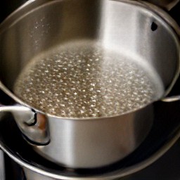 8 cups of heated water.