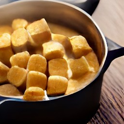 the tofu mixture is added to the peanut sauce.