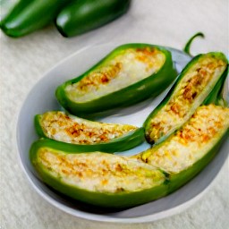 the jalapeno peppers are coated in a mixture of milk and flour.