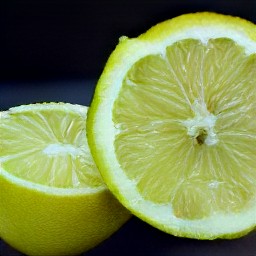 after peeling and mincing the garlic, cut the lemon in half.