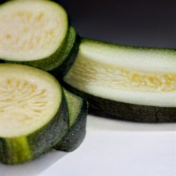 zucchini that are trimmed and sliced, and sun-dried tomatoes that are chopped.